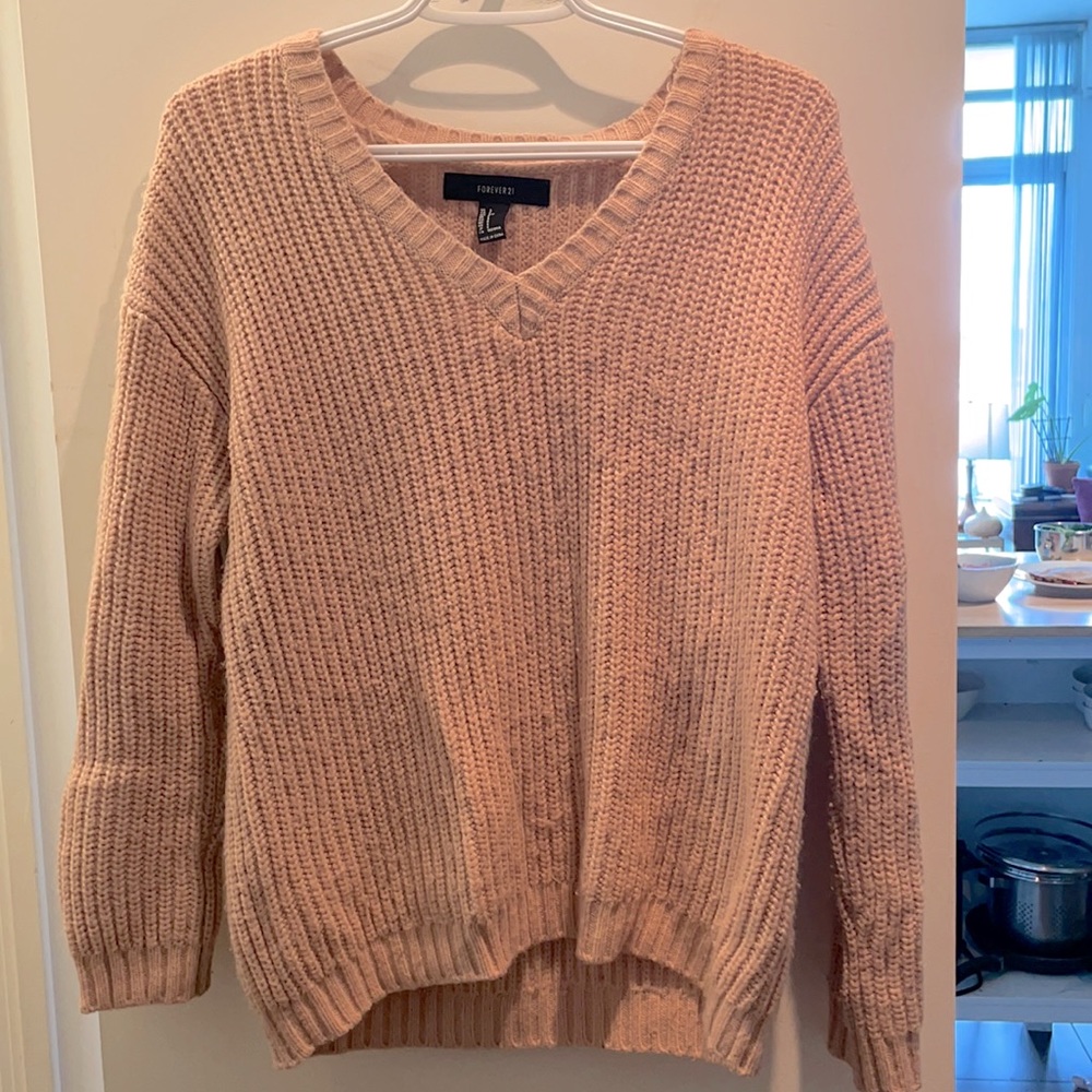 Light pink Forever 21 knit sweater